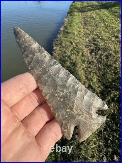 Rare Native American Corner Notch Arrowhead Spear Head Point