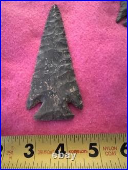 Rare Native American Corner Notch Arrowhead Spear Head Point