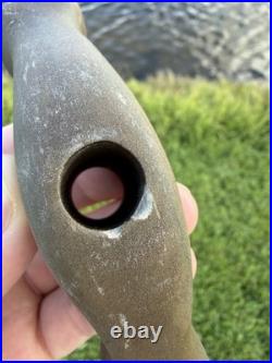 Rare Native American Crescent Drilled Knobbed Bannerstone