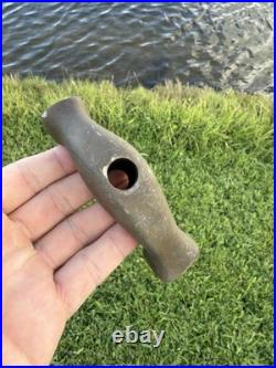 Rare Native American Crescent Drilled Knobbed Bannerstone