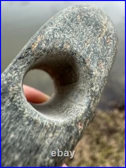 Rare Native American Crescent Knobed Drilled Bannerstone Arrowhead