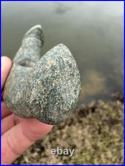 Rare Native American Crescent Knobed Drilled Bannerstone Arrowhead