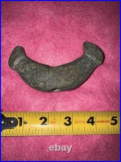 Rare Native American Crescent Knobed Drilled Bannerstone Arrowhead