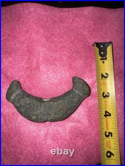 Rare Native American Crescent Knobed Drilled Bannerstone Arrowhead
