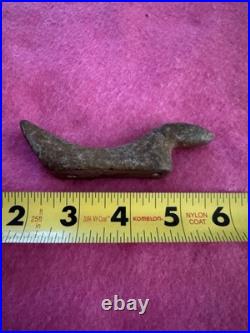 Rare Native American Drilled Birdstone Effigy Arrowhead Indiana