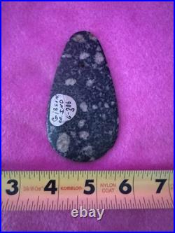 Rare Native American Drilled Porphyry Pendant Gorget