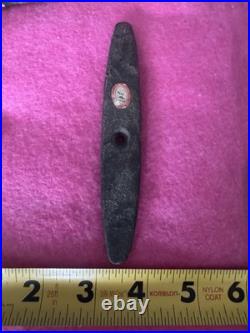 Rare Native American Drilled Slate Ohio Pendant Gorget