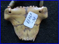 Rare Native American Hand Engraved Gorget On Trade Bead Necklace, Pe-052307459 Rare Native American Hand Engraved Gorget On Trade Bead Necklace, Pe-052307459