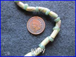 Rare Native American Hand Engraved Gorget On Trade Bead Necklace, Pe-052307459