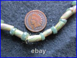 Rare Native American Hand Engraved Gorget On Trade Bead Necklace, Pe-052307459