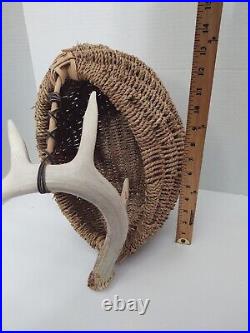 Rare Native American Hand Woven Antler Basket