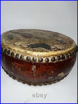 Rare Native American Handpainted Ceremonial Drum Estate Sale Find Pow Pow 10