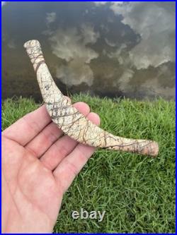 Rare Native American High Quality Crescent Drilled Bannerstone