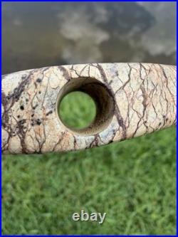 Rare Native American High Quality Crescent Drilled Bannerstone
