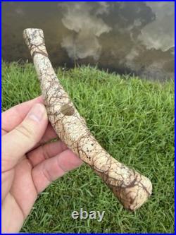 Rare Native American High Quality Crescent Drilled Bannerstone