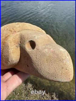 Rare Native American Hopewell Turtle Effigy Smoking Great Pipe