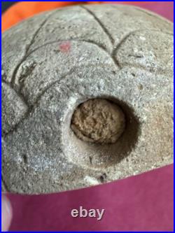 Rare Native American Hopewell Turtle Effigy Smoking Great Pipe