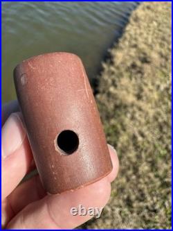 Rare Native American Human Face Effigy Stone Smoking Pipe Artifact