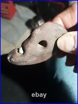 Rare Native American Indian Artifact Stone Effigy with a tooth