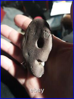 Rare Native American Indian Artifact Stone Effigy with a tooth