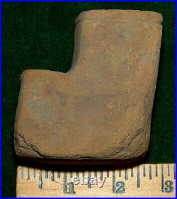 Rare Native American Indian Mississipian or Woodland Period Stone Incised Pipe