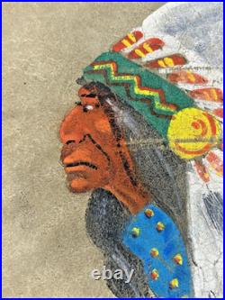 Rare Native American Indian Pillow. Hide Top Bottom & Sides! With Story