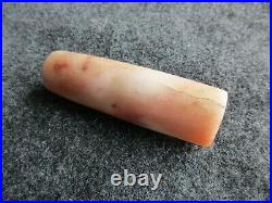 Rare! Native American Indian Pink Quartz Bannerstone, Tube Style, #atl-00783