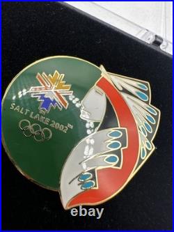 Rare Native American Indian Salt Lake City Olympics 2002 Pin