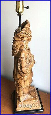 Rare Native American Indian Tabacco Cigar Lamp Vintage Limited Edition