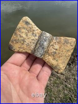 Rare Native American Indiana Bowtie Bannerstone Artifact Arrowhead