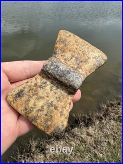 Rare Native American Indiana Bowtie Bannerstone Artifact Arrowhead