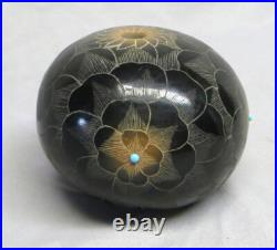 Rare Native American Julie Gutierrez Santa Clara Pottery Bud Vase/Incense Holder