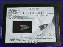 Rare Native American Kentucky Dalton Paleo Arrowhead Point COA