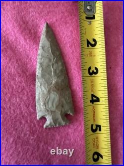 Rare Native American Kirk Corner Notch Arrowhead Point