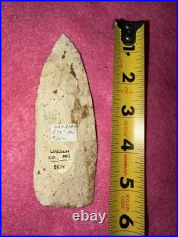 Rare Native American Missouri Blade Arrowhead Point