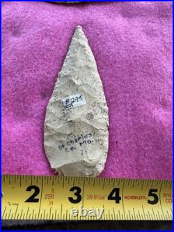 Rare Native American Missouri Cobbs Blade Arrowhead Point