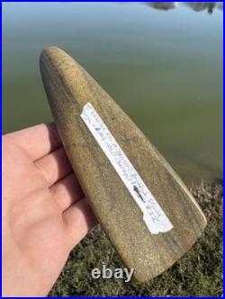 Rare Native American Missouri Fluted Grooved Celt Tool Artifact