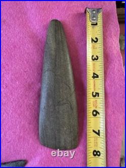 Rare Native American Missouri Fluted Grooved Celt Tool Artifact