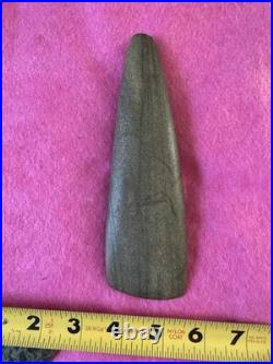 Rare Native American Missouri Fluted Grooved Celt Tool Artifact