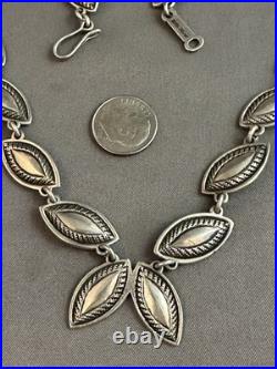 Rare Native American Navajo PERRY SHORTY Necklace Of Coin Silver Stunning