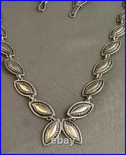 Rare Native American Navajo PERRY SHORTY Necklace Of Coin Silver Stunning