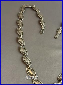 Rare Native American Navajo PERRY SHORTY Necklace Of Coin Silver Stunning