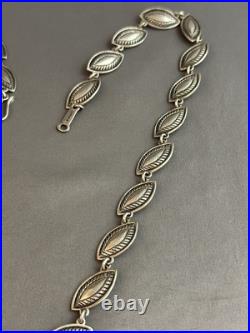 Rare Native American Navajo PERRY SHORTY Necklace Of Coin Silver Stunning