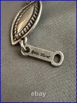 Rare Native American Navajo PERRY SHORTY Necklace Of Coin Silver Stunning