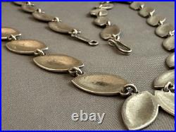 Rare Native American Navajo PERRY SHORTY Necklace Of Coin Silver Stunning Rare Native American Navajo PERRY SHORTY Necklace Of Coin Silver Stunning