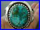 Rare-Native-American-Navajo-Teal-Green-Turquoise-Sterling-Silver-Cuff-Bracelet-01-uz
