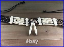 Rare Native American Necklace Sz 12 Ties Are 7 On Each Side. See Description