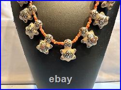 Rare Native American Necklace by Margaret and Luther Gutterrez Turtles and Coral