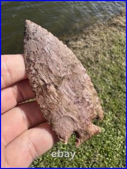 Rare Native American Notched Colorful Arrowhead Point