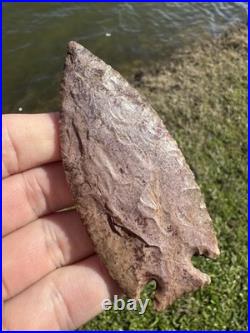 Rare Native American Notched Colorful Arrowhead Point